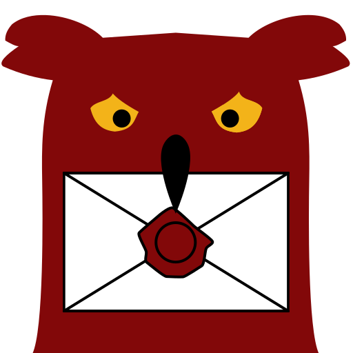 Eule mit Brief
